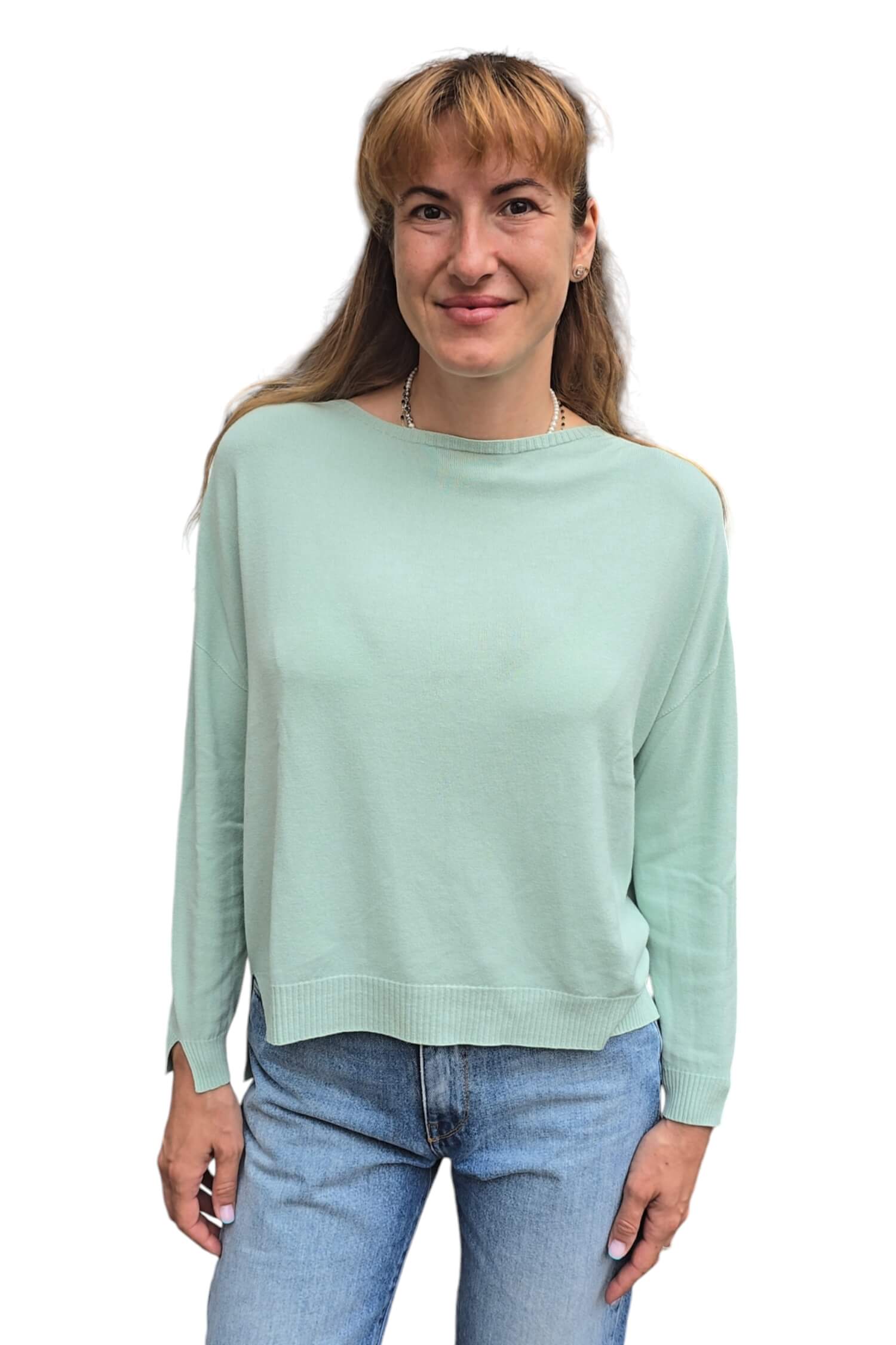 Women's thin sweater VICOLO green