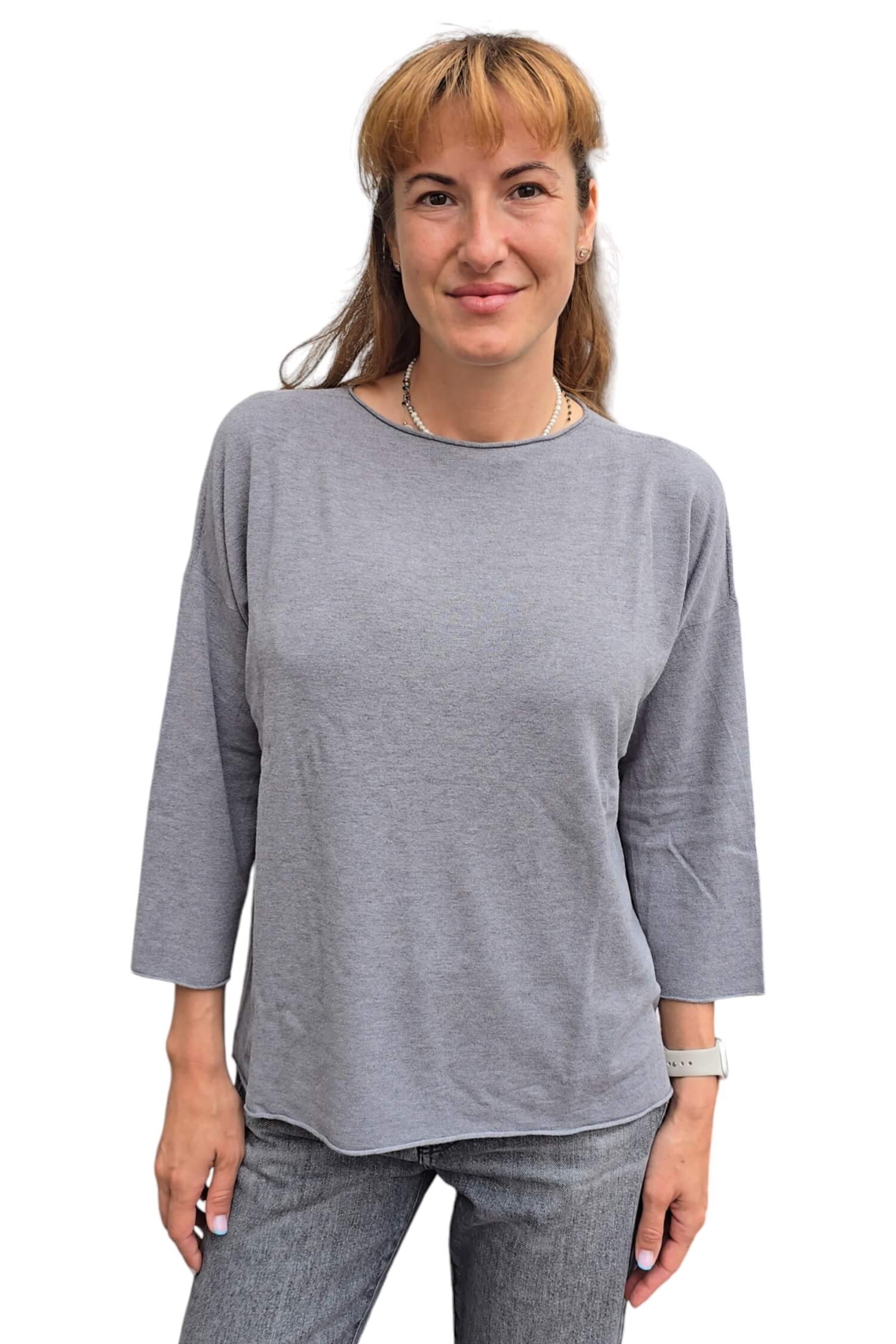 Women's thin sweater KONTATTO gray