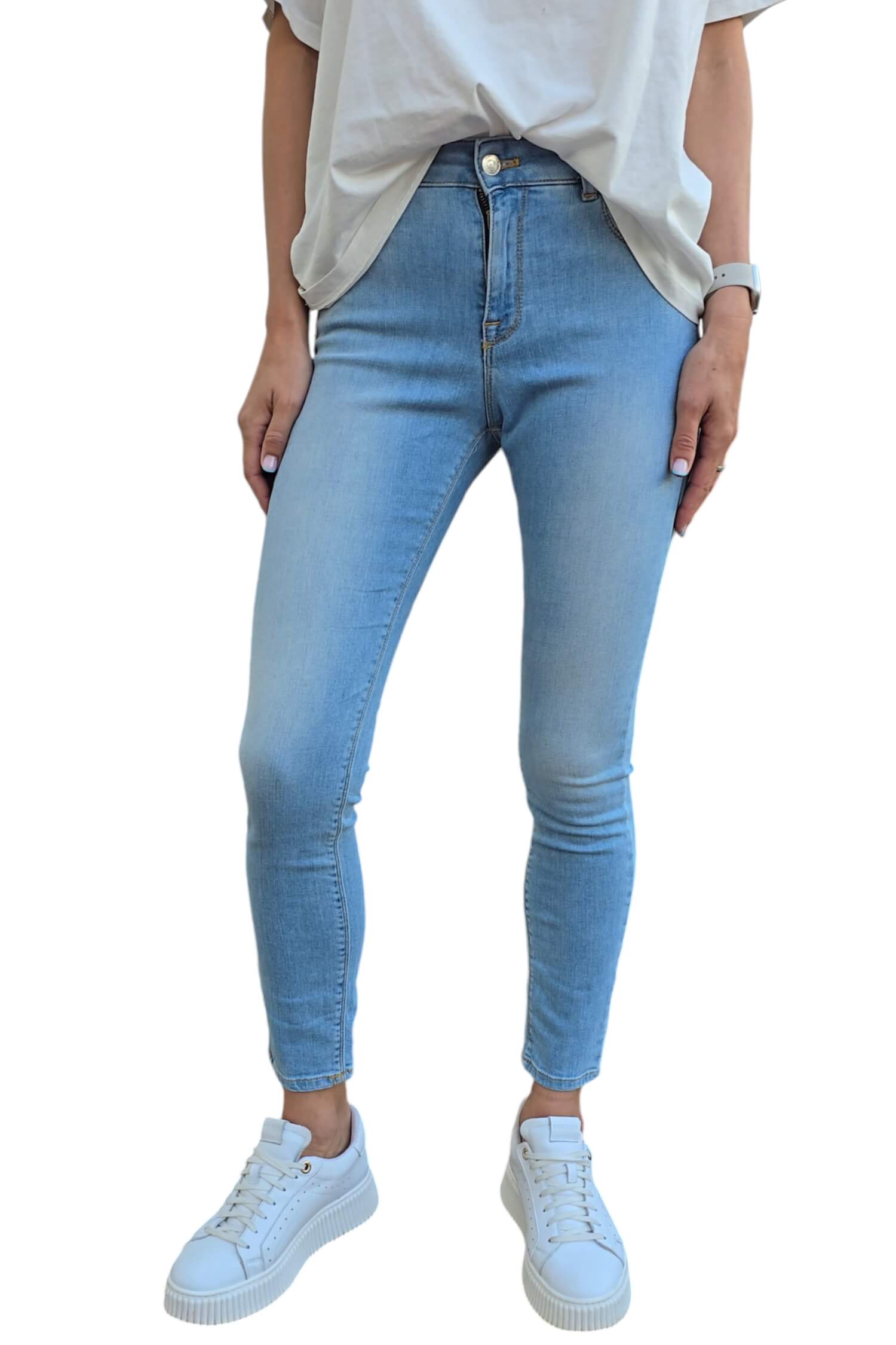 Women's elastic skinny fit jeans VICOLO blue