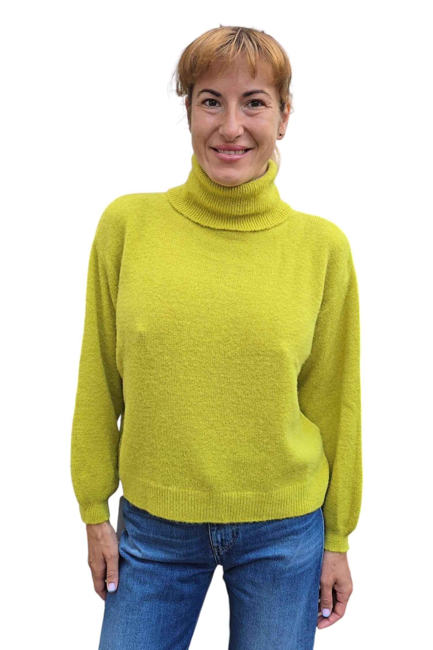 Women's turtleneck sweater IMPERIAL lime green