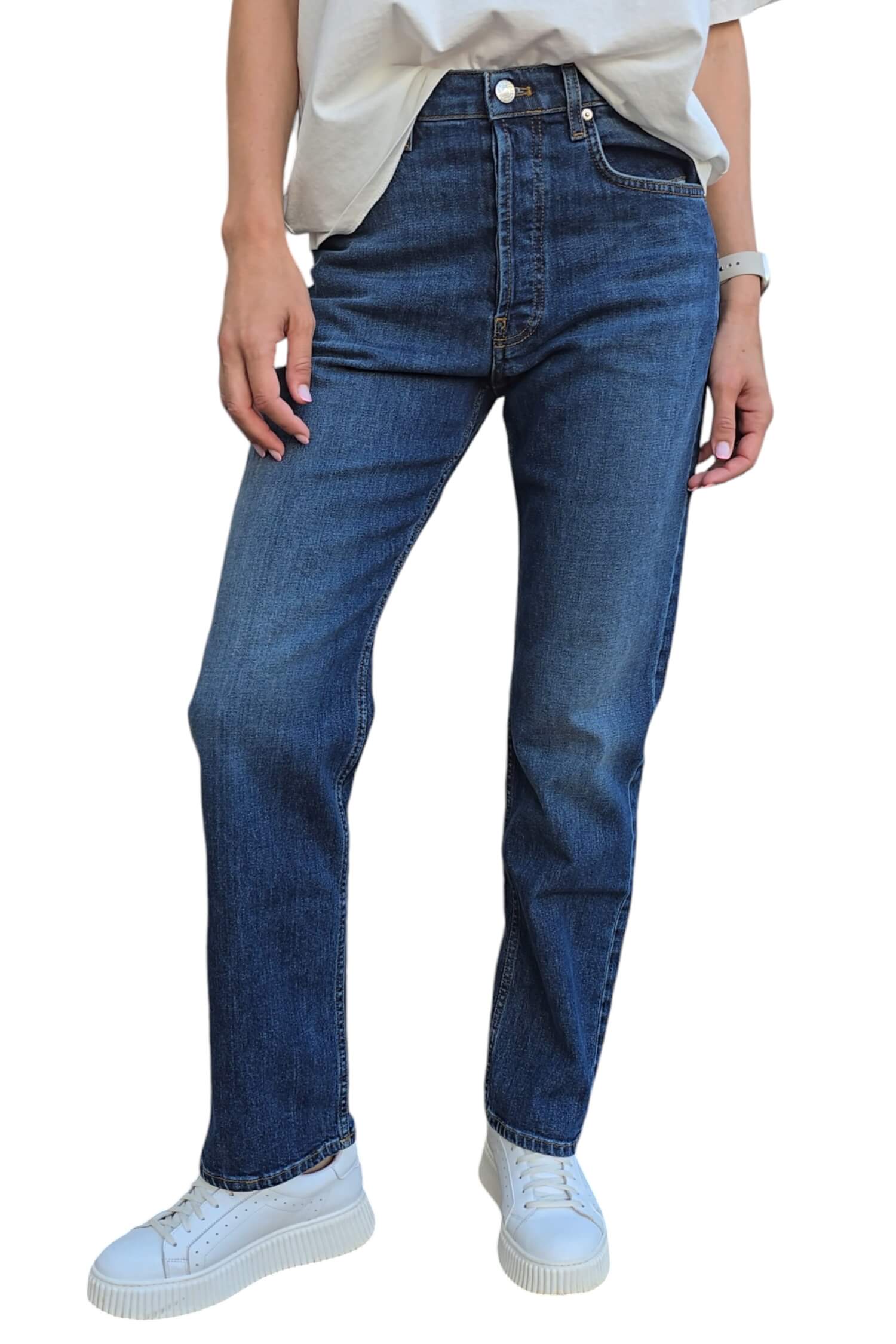 Women's straight cut jeans VICOLO blue