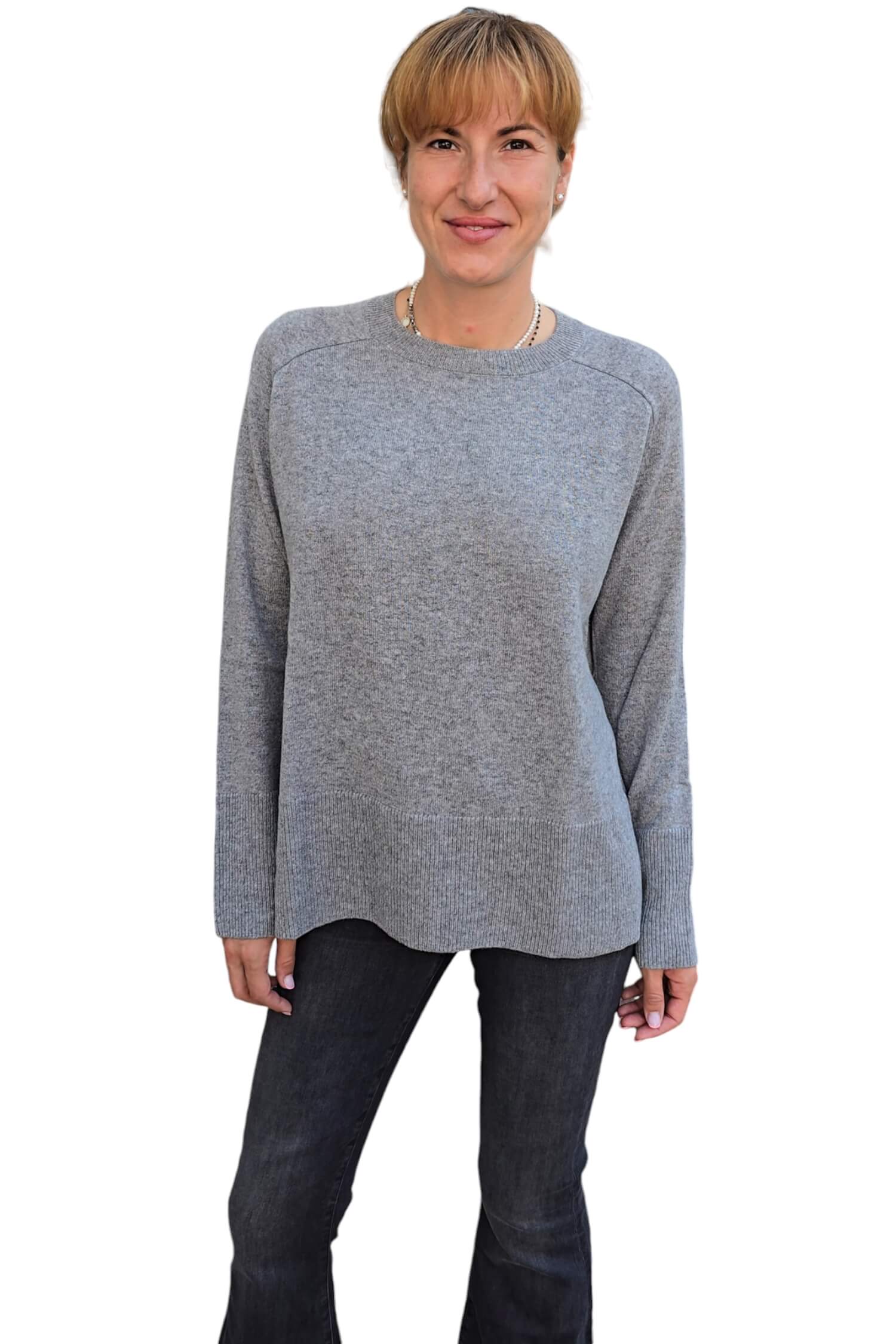 Women's 100% cashmere sweater VICOLO gray