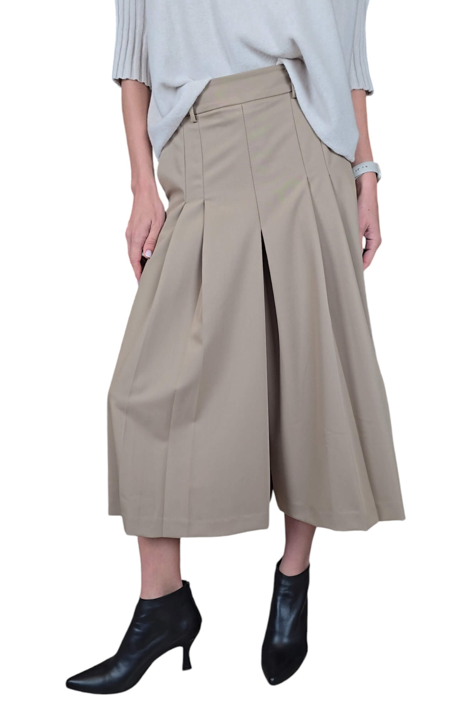 Women's wide elegant pants IMPERIAL camel brown