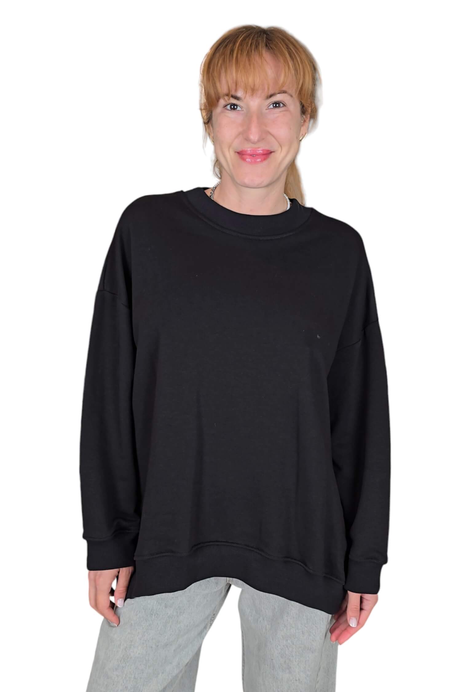 Women's oversize sweatshirt VICOLO black