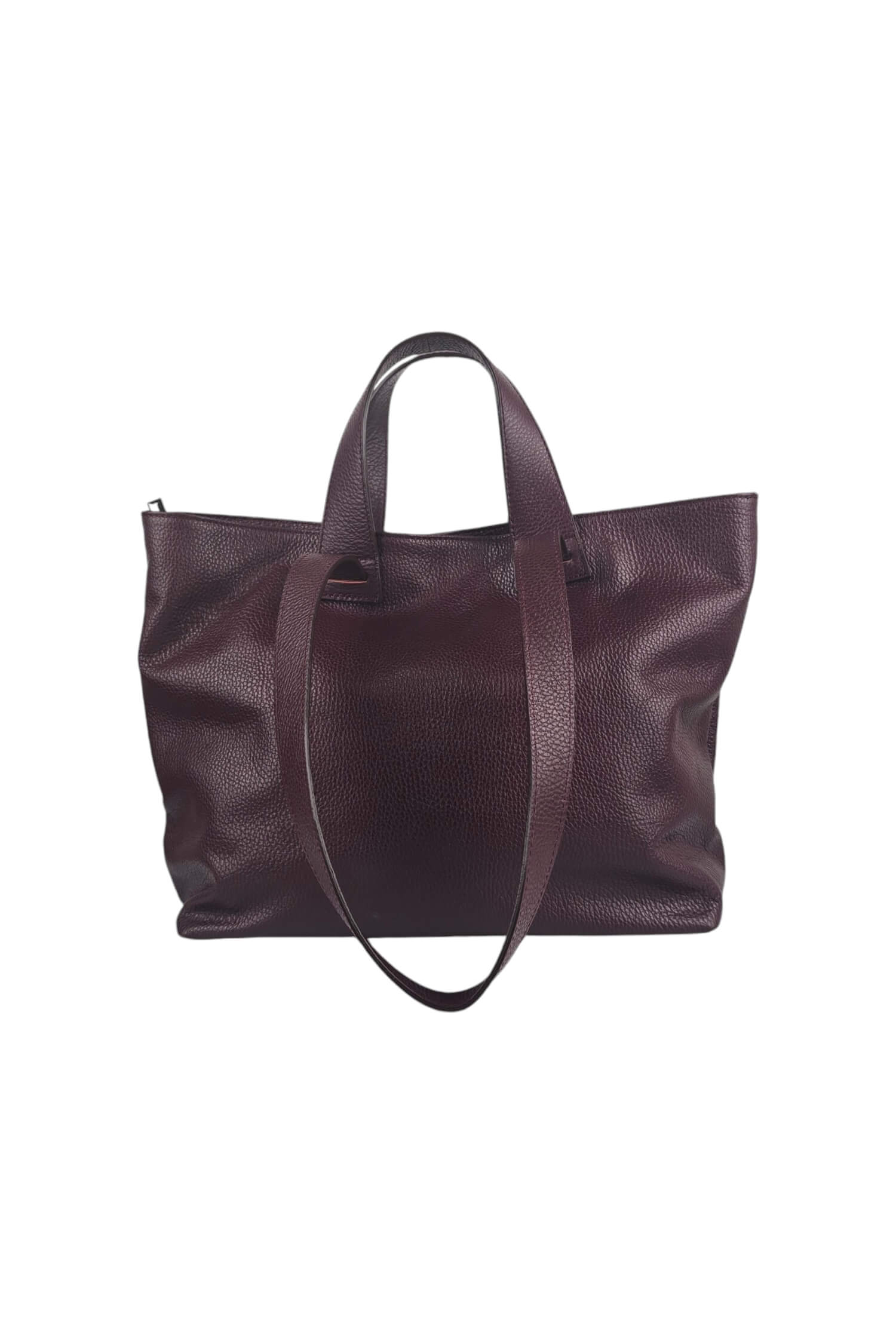 Women's leather shopper bag leather country burgundy