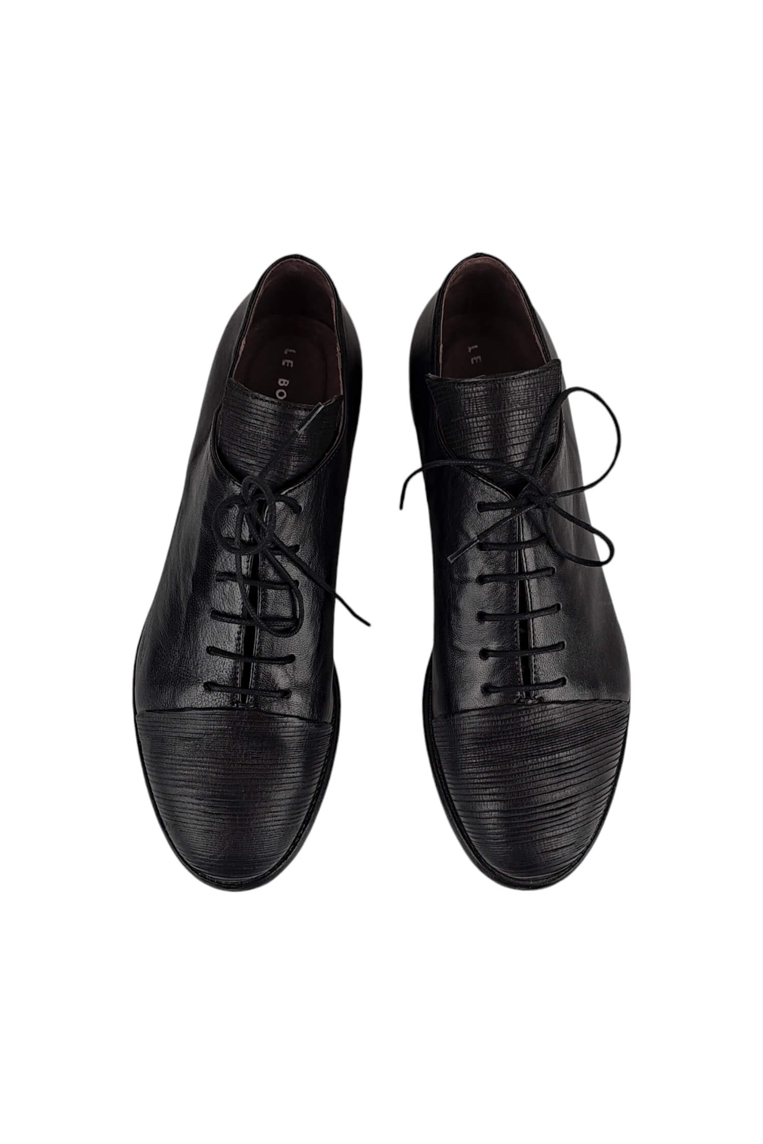 Men's leather elegant shoes brand LE BOHÉMIEN black