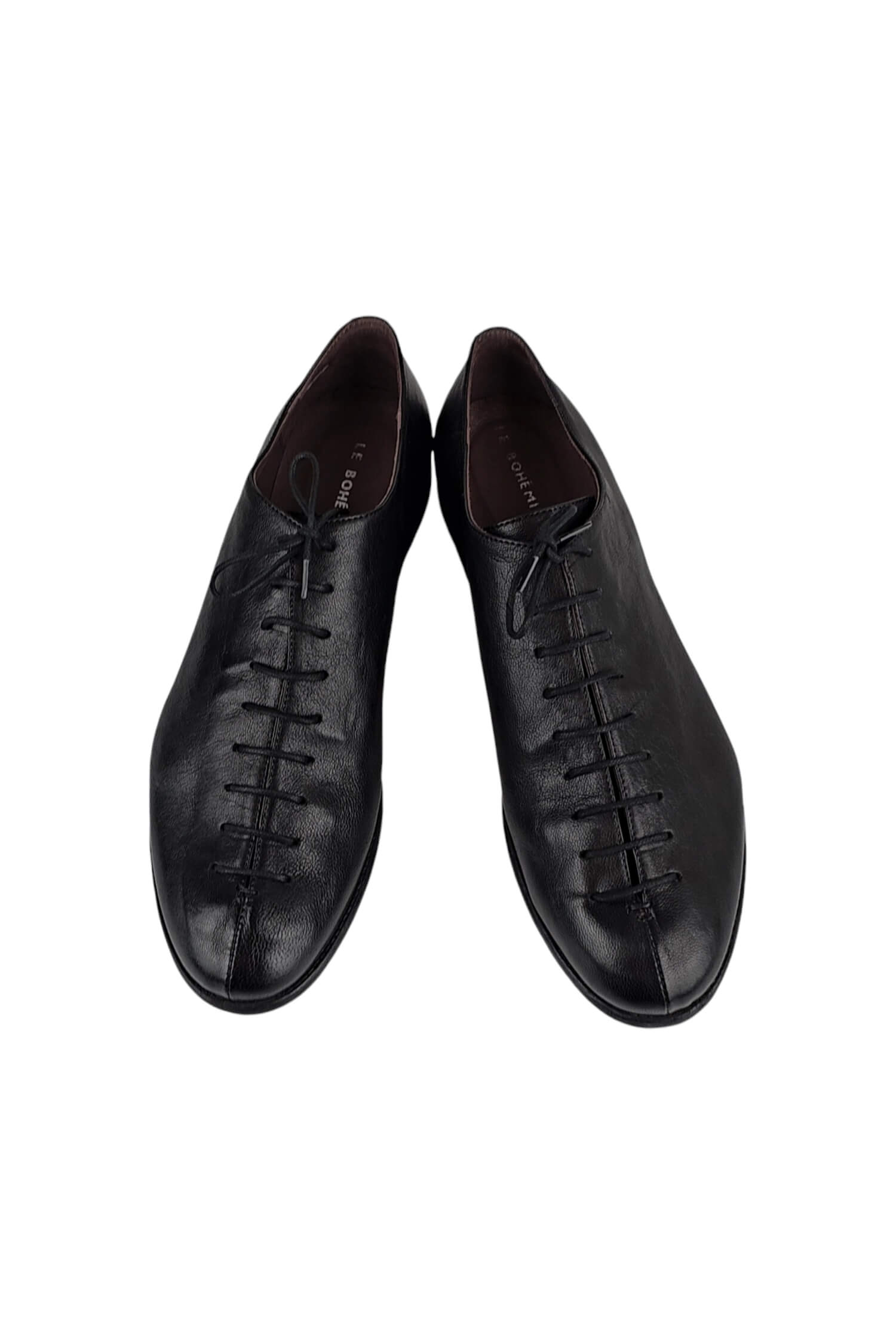 Men's leather elegant shoes brand LE BOHÉMIEN black