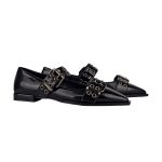 Women's shiny ballerina shoes OVYE black