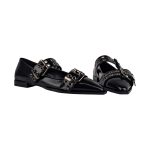 Women's shiny ballerina shoes OVYE black