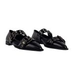 Women's shiny ballerina shoes OVYE black