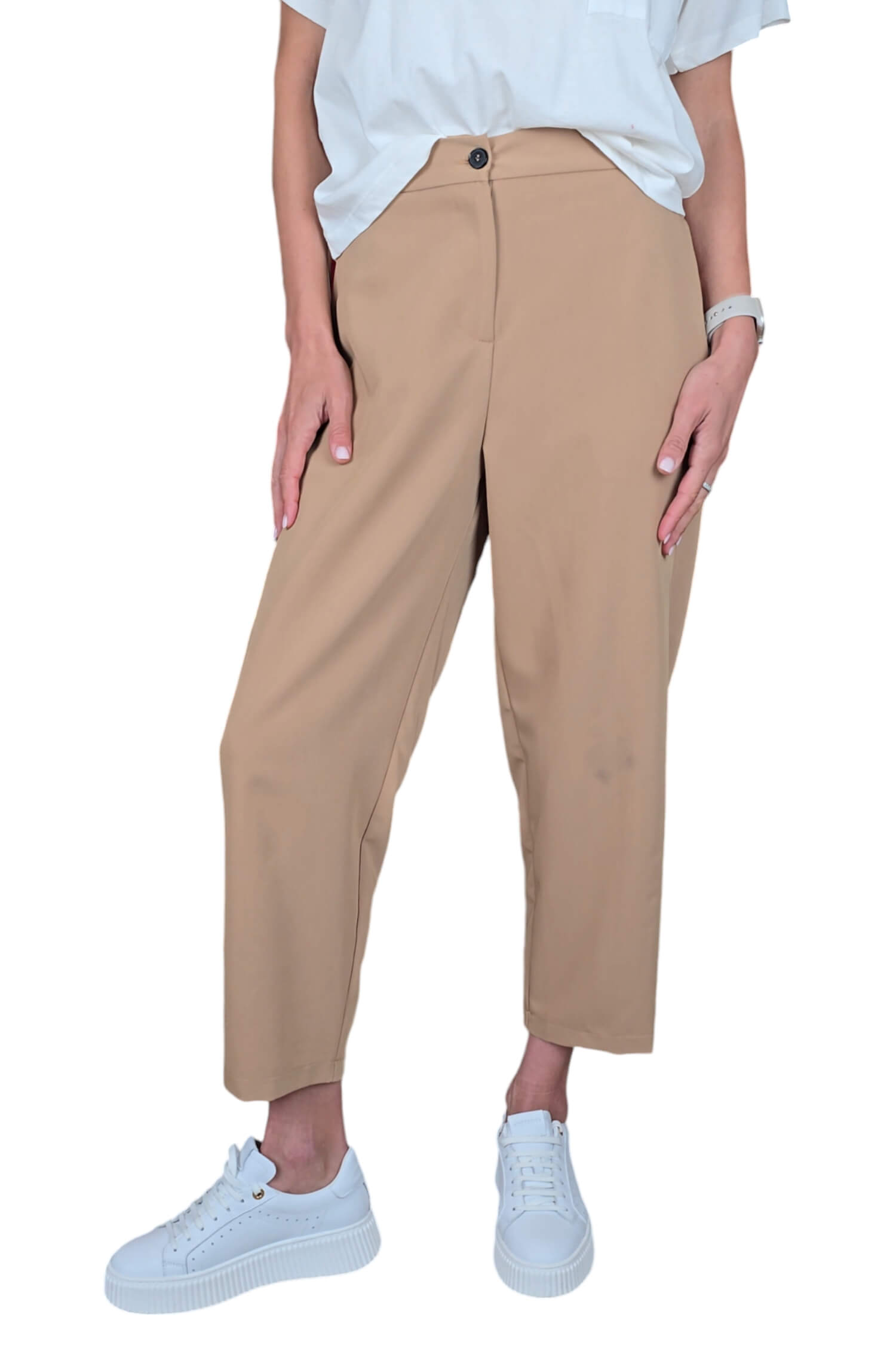 Women's elegant trousers VICOLO brown