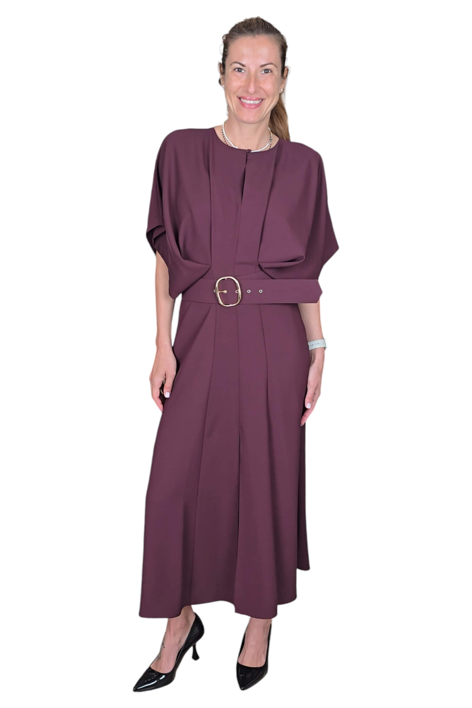 Women's social long dress IMPERIAL burgundy