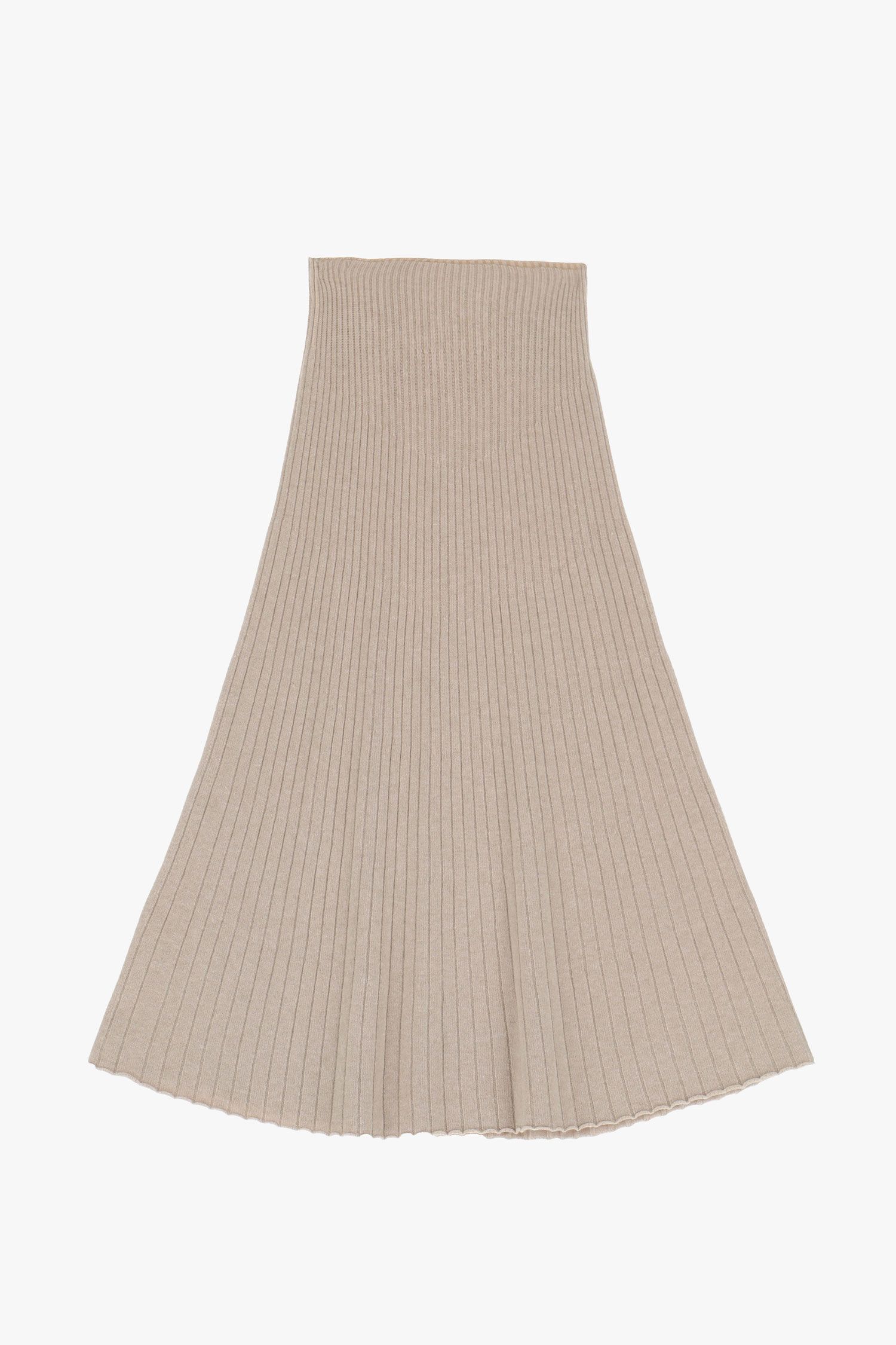 Knitted midi skirt IMPERIAL beige