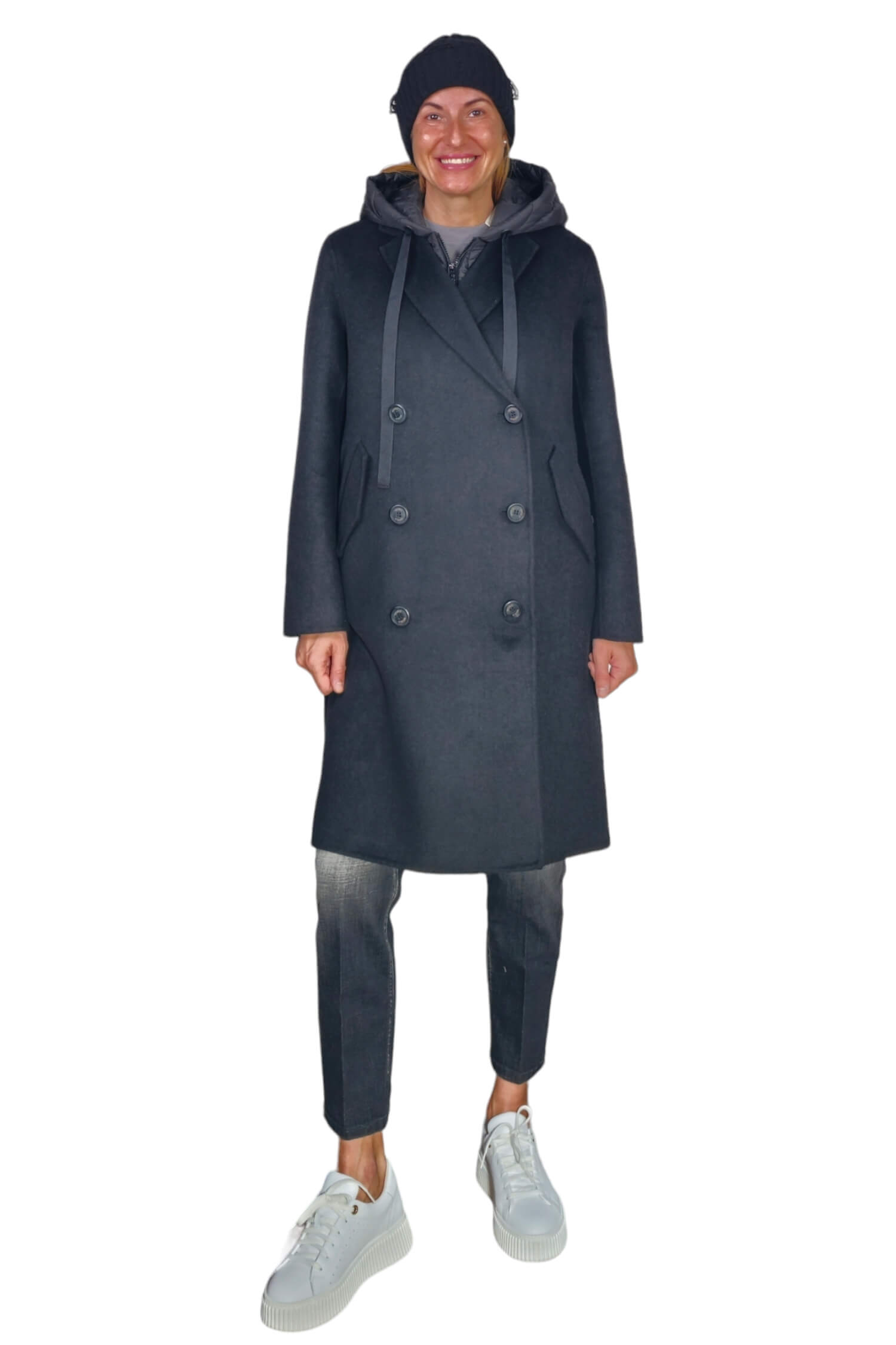 Handmade wool blend coat VICOLO black 1