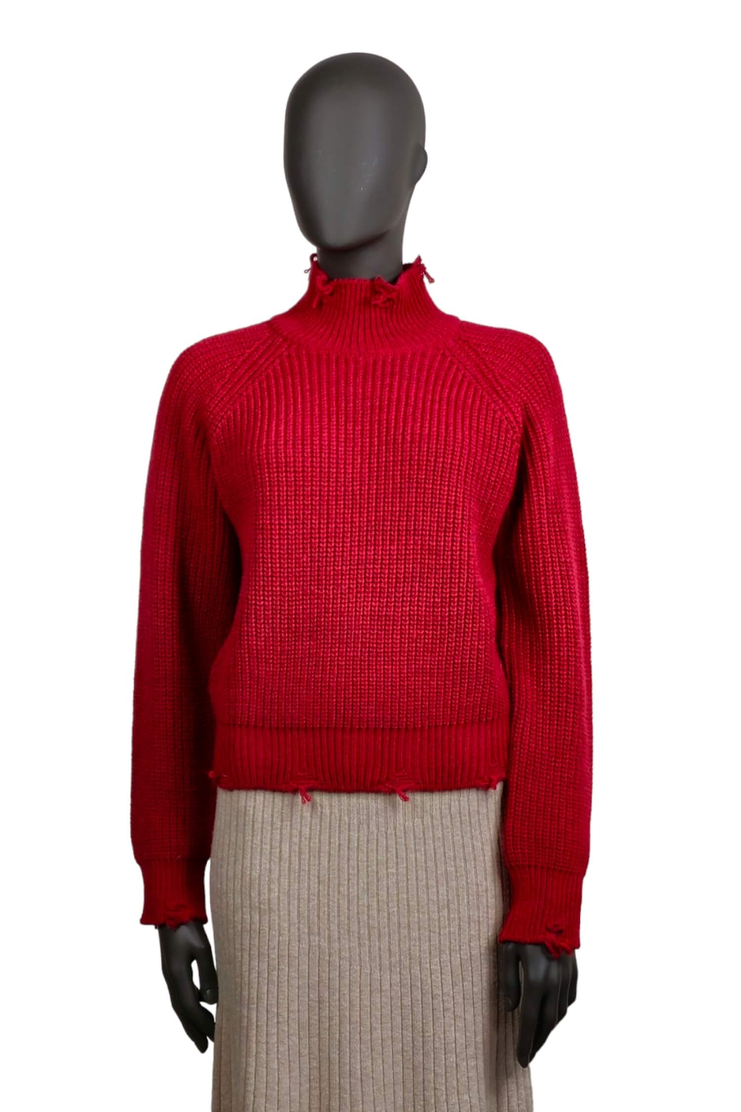 Sweater with wool content VICOLO burgundy 1