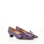 In stock 14.10.2024 Women's low heel leather shoes OVYE purple