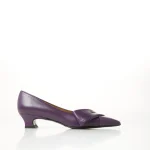 In stock 14.10.2024 Women's low heel leather shoes OVYE purple