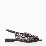 Women's leather sandals OVYE black