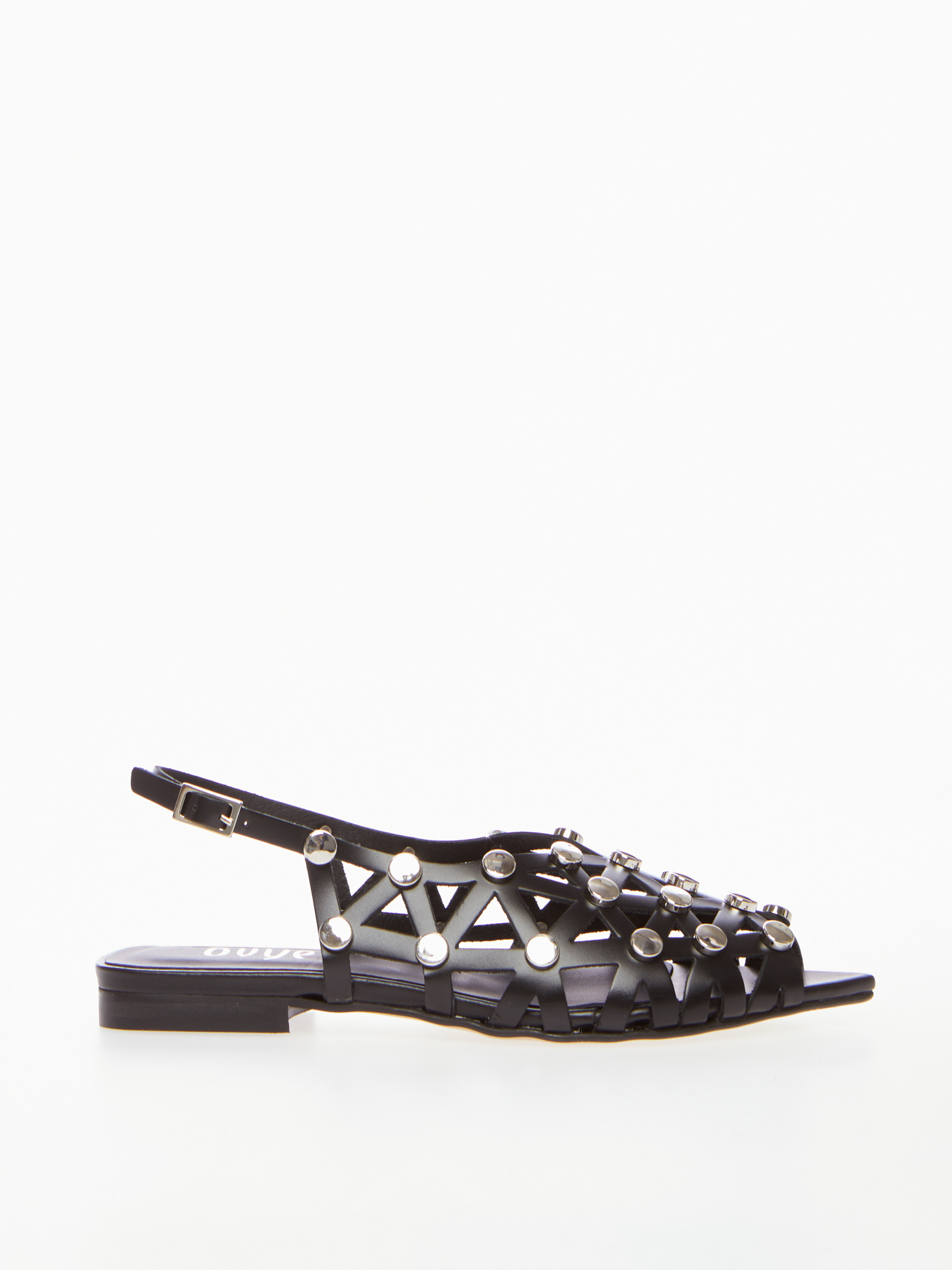 Women's leather sandals OVYE black