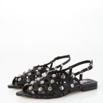 Women's leather sandals OVYE black