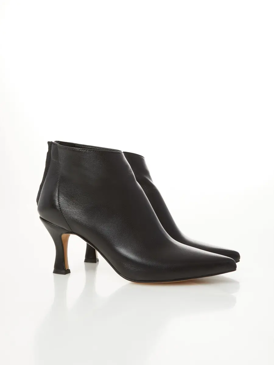 Women's leather heeled shoes OVYE AT48 black