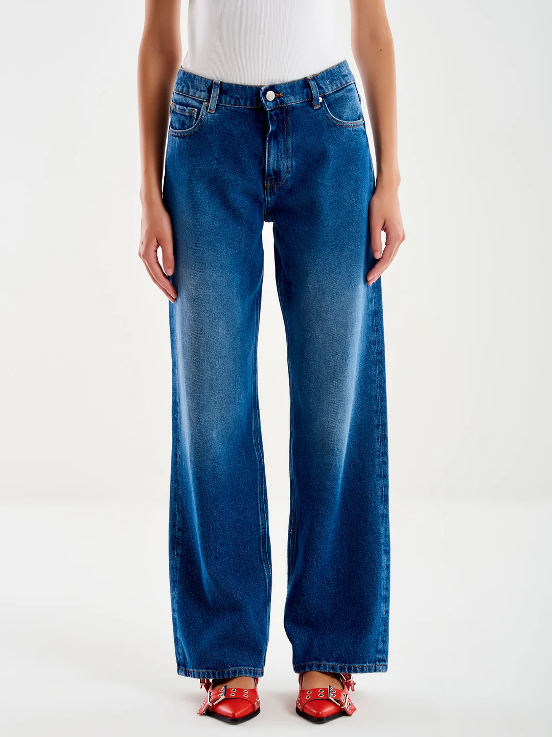 Women's wide jeans ALEX VICOLO blue