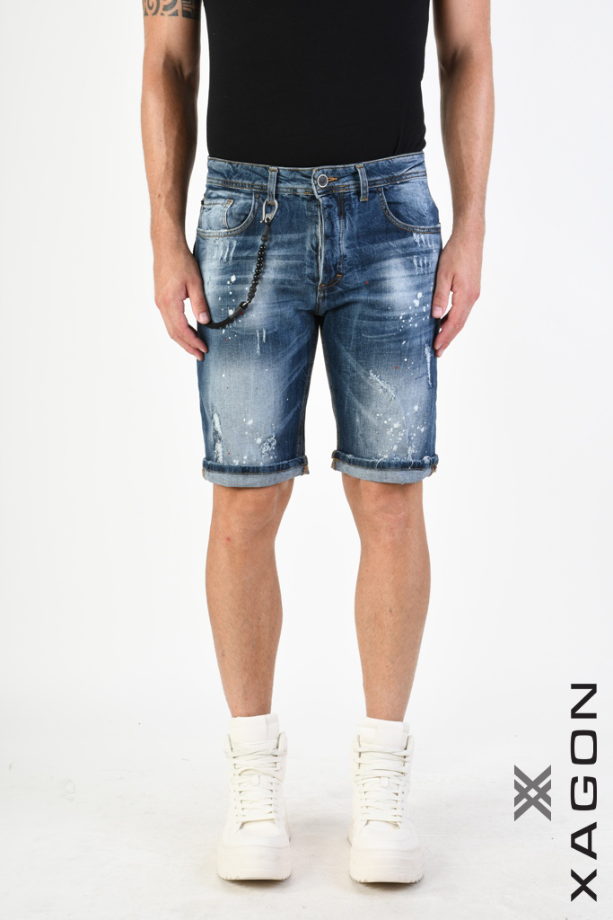 Men's jeans shorts XAGON MAN blue