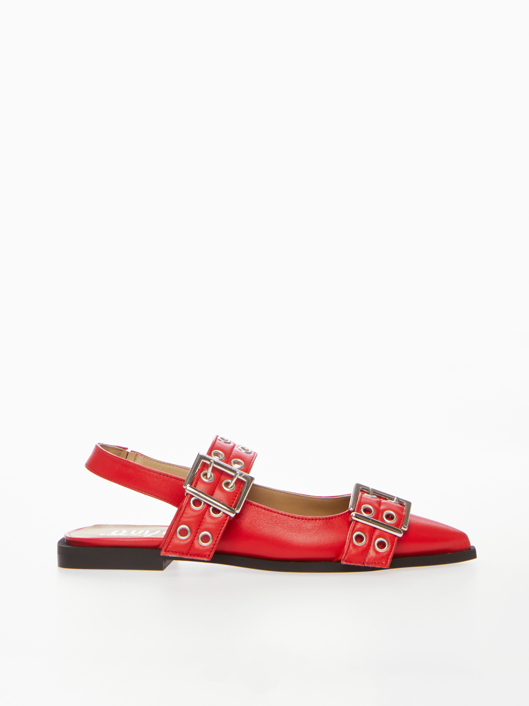 Women's leather sandals OVYE red