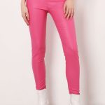 Women's leatherette leggings of the brand IMPERIAL pink