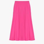 Women's satin midi skirt IMPERIAL cyclamen