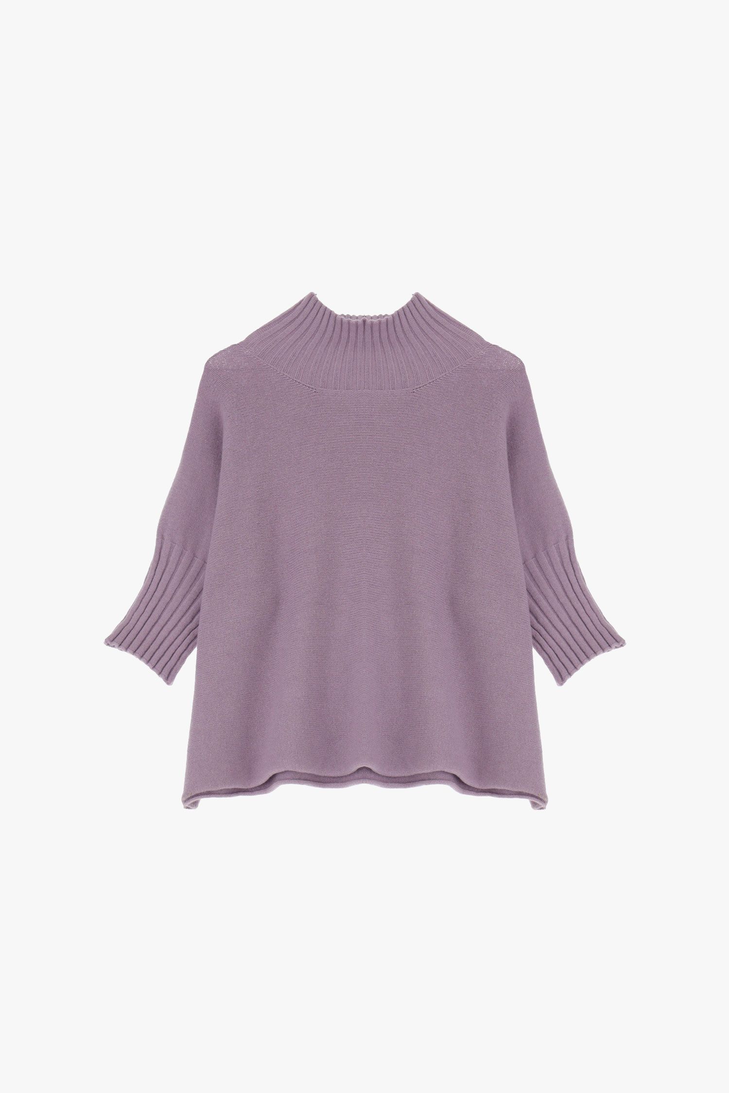 Women's oversize sweater with a turtleneck IMPERIAL purple