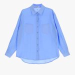 Ladies' summer shirt PLEASE blue