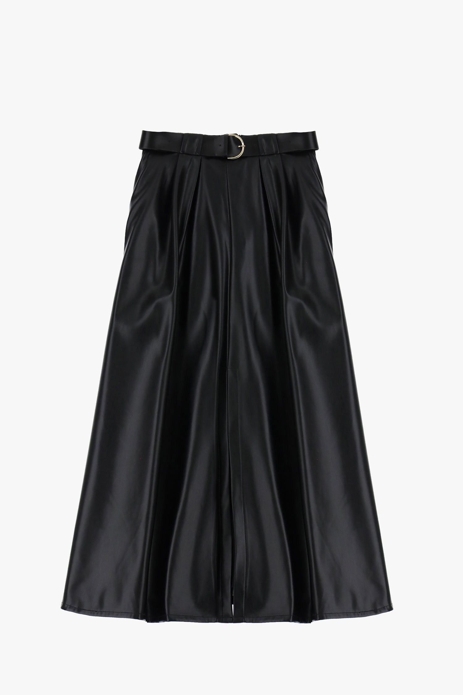 Women's long leatherette skirt IMPERIAL black