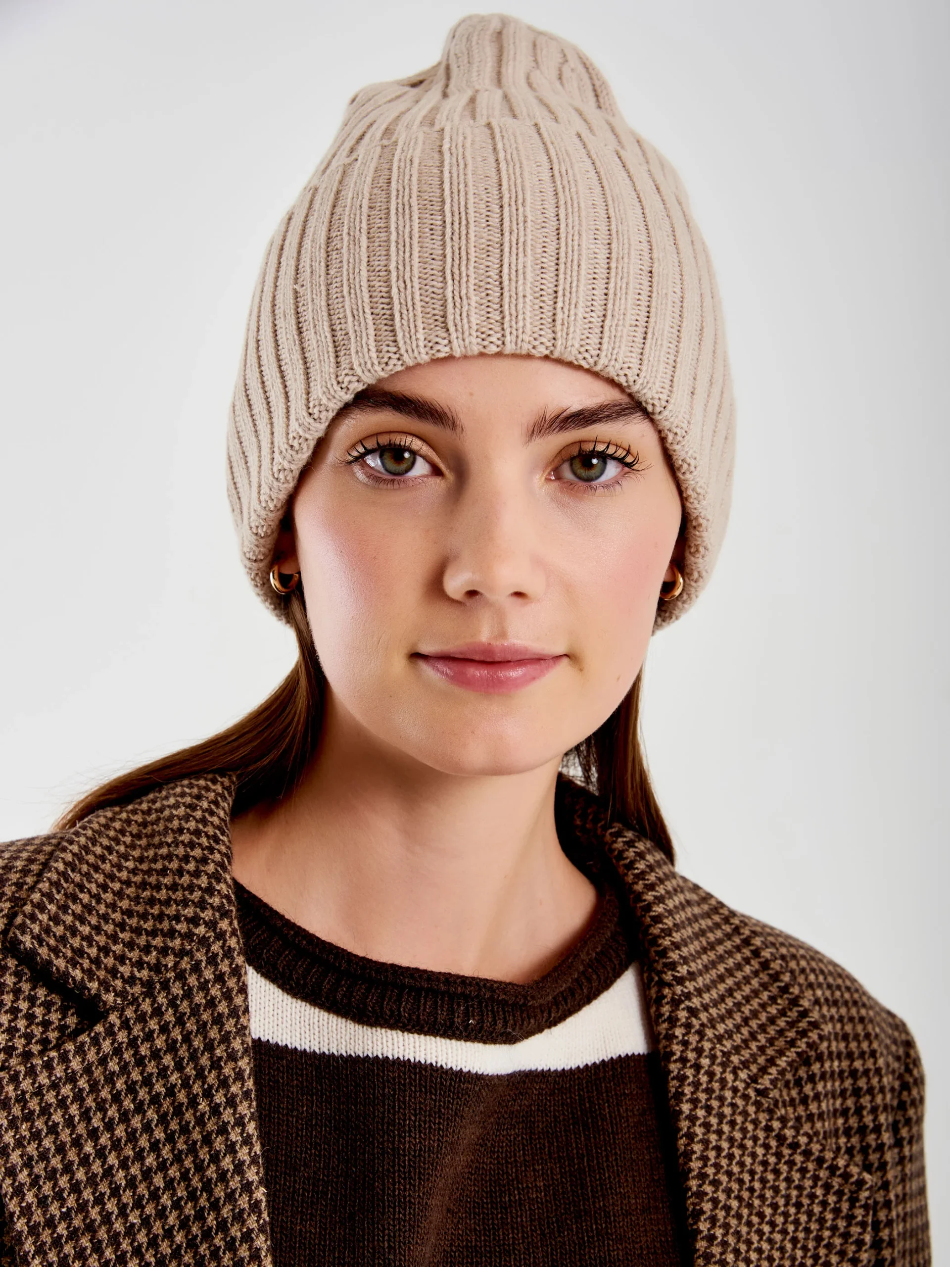 Women's cashmere hat VICOLO (cashmere blend) brown