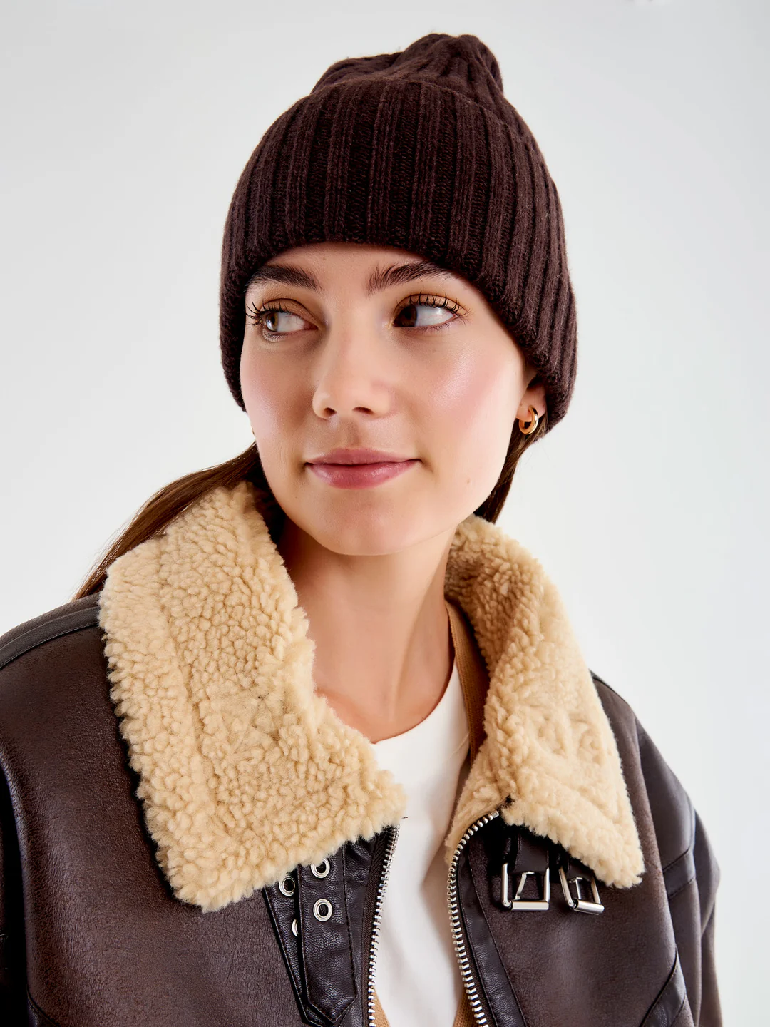 Women's cashmere hat VICOLO (cashmere blend) brown