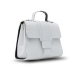 Women's leather crossbody handbag Leather Country DOLLARO white