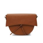 Women's leather crossbody handbag Leather Country Janet brown