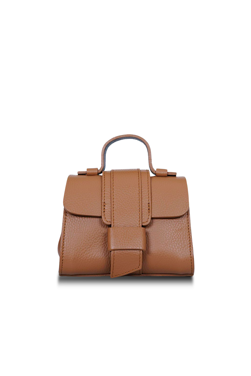 Leather mini handbag Leather Country camel