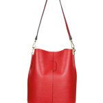Women's leather crossbody handbag Leather country red
