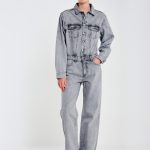 Women's jeans overall VICOLO gray