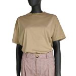Women's basic t-shirt made of quality cotton VICOLO beige