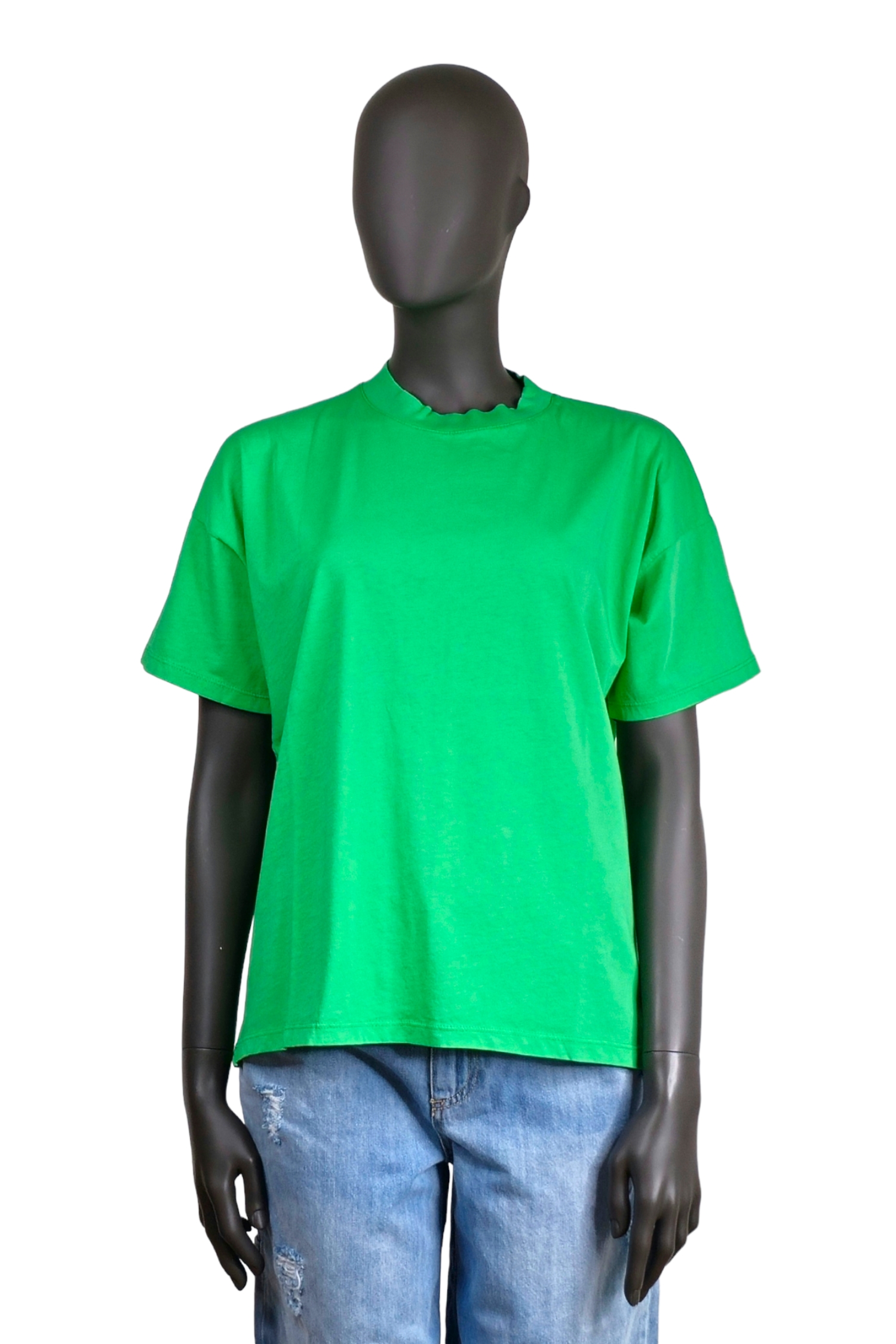 Women's basic t-shirt made of quality cotton VICOLO green 1