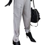Women's cargo pants VICOLO light gray