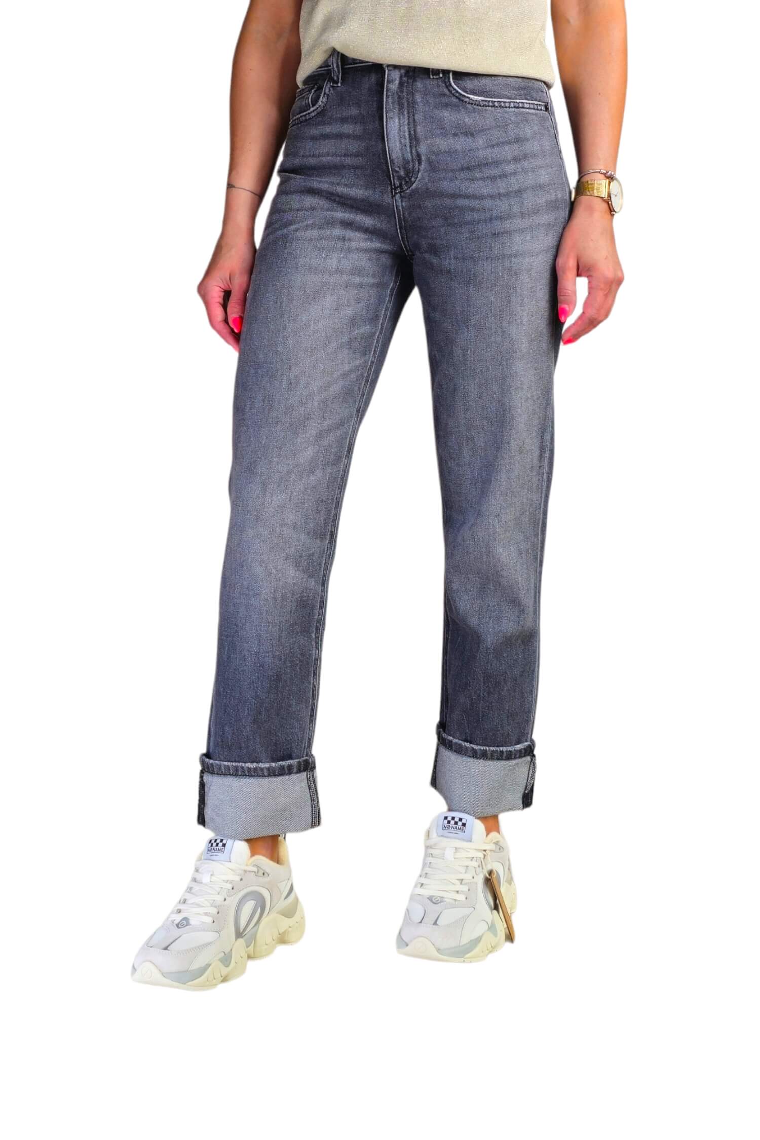 Women's straight cut jeans VICOLO gray