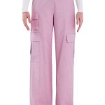 Women's wide cargo pants VICOLO pink