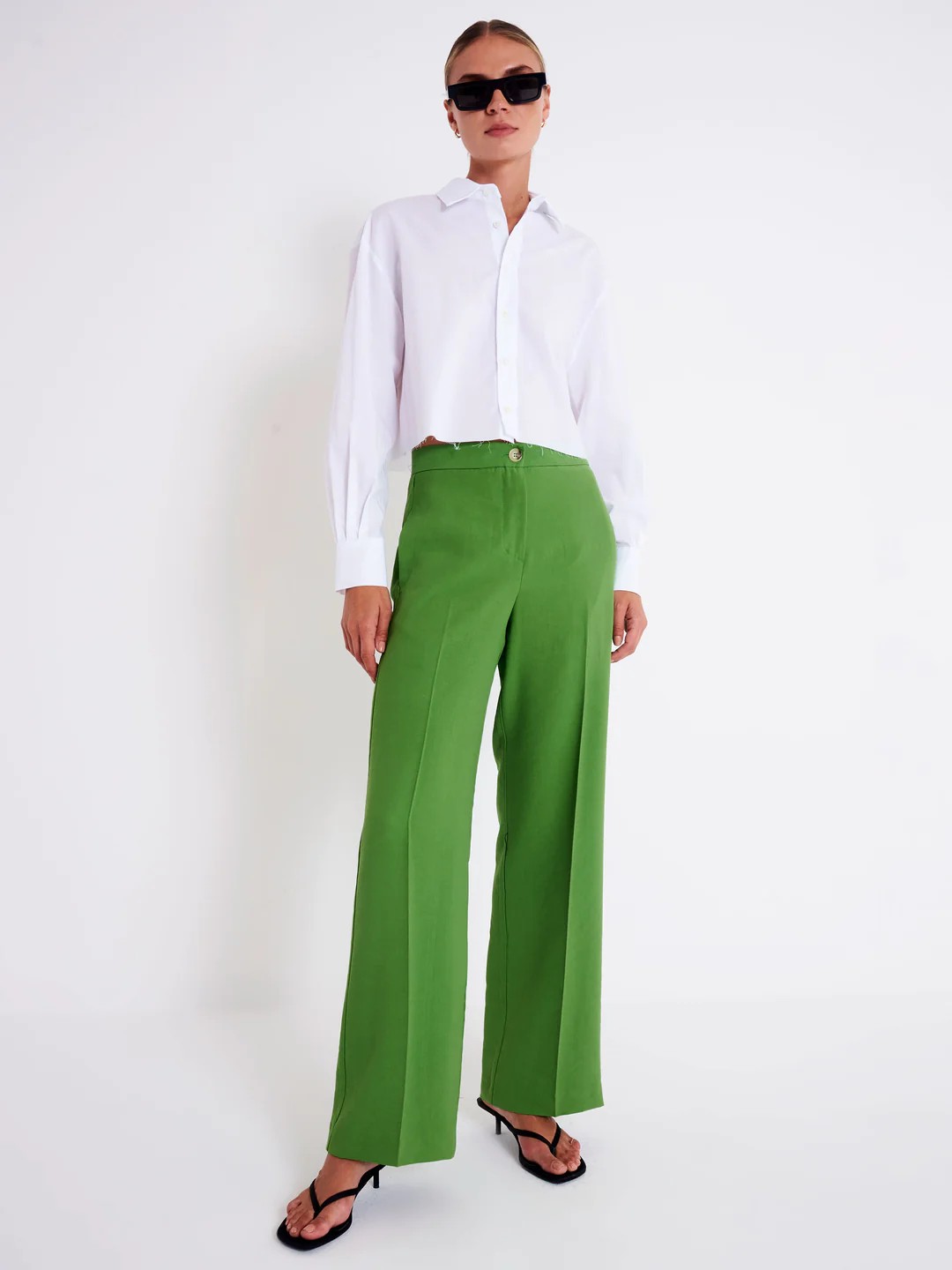 Women's wide trousers VICOLO green