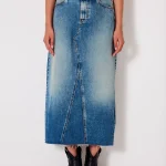 Long denim skirt VICOLO blue