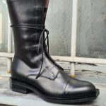 Leather handmade high boots brand LE BOHÉMIEN black