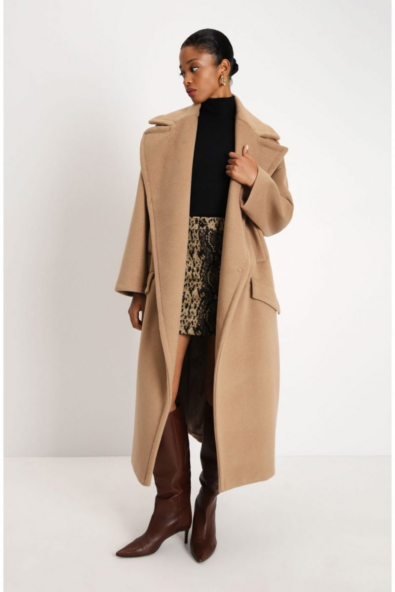 Women's oversize winter coat IMPERIAL brown