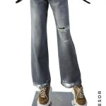 Wide jeans with a high waist VICOLO gray